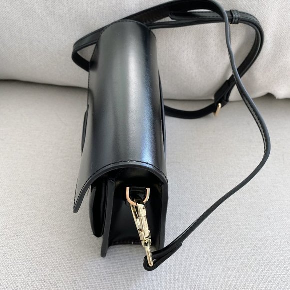 The Bobbi Leather Small Crossbody Bag - Black - Picture 8 of 11